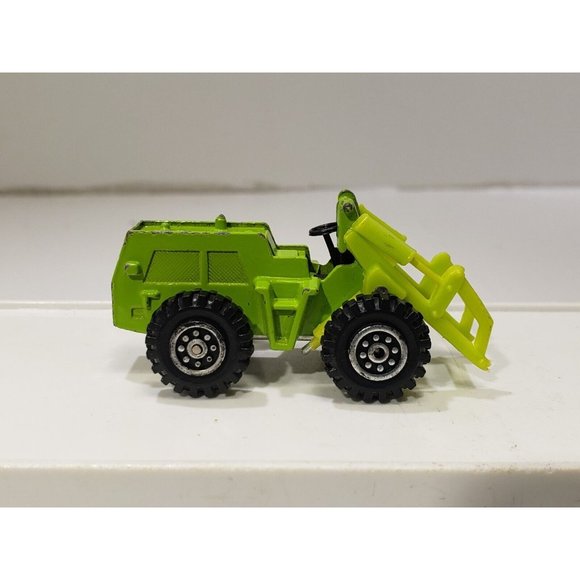 Yatming No. 1363 & 1367 Lot Of 2 Green Front Loader Missing Bucket Hong Kong Vtg - Picture 2 of 10